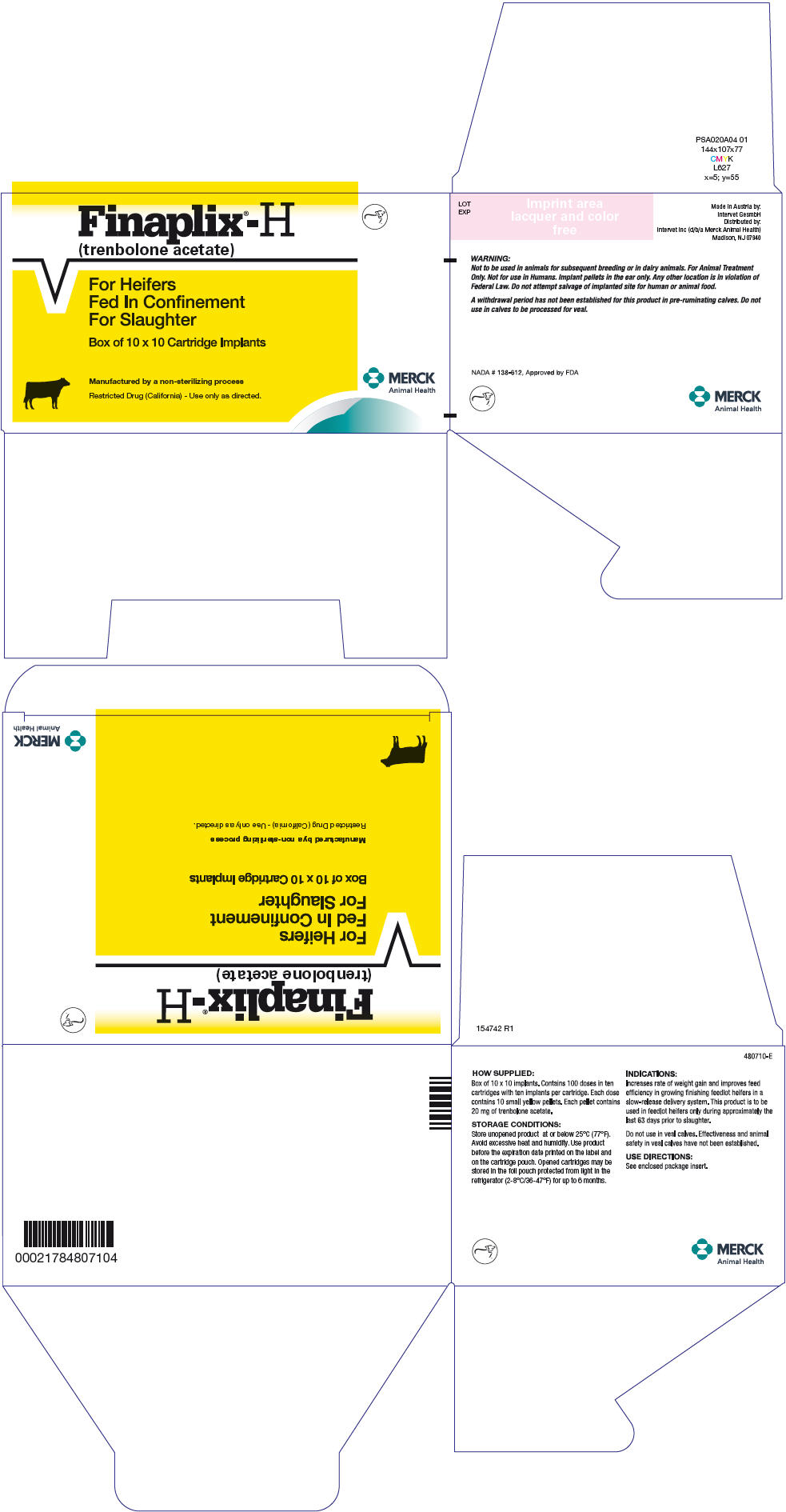 PRINCIPAL DISPLAY PANEL - 10 x 10 Cartridge Implant Box