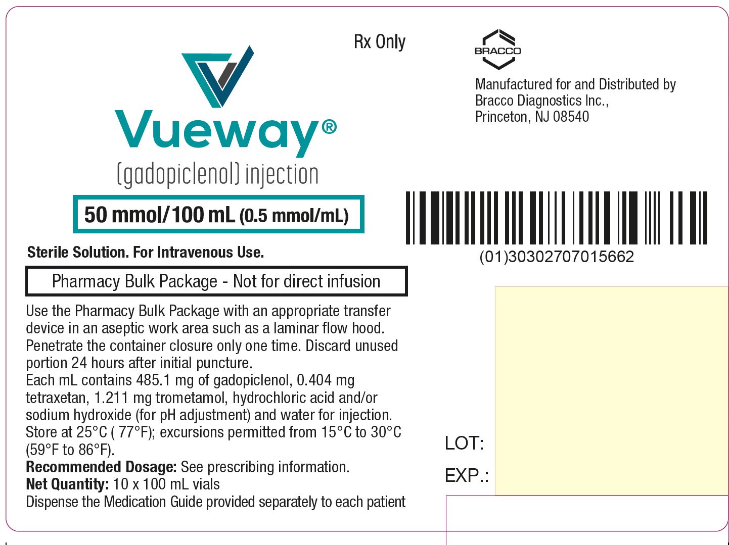 Vueway 100 mL External Label