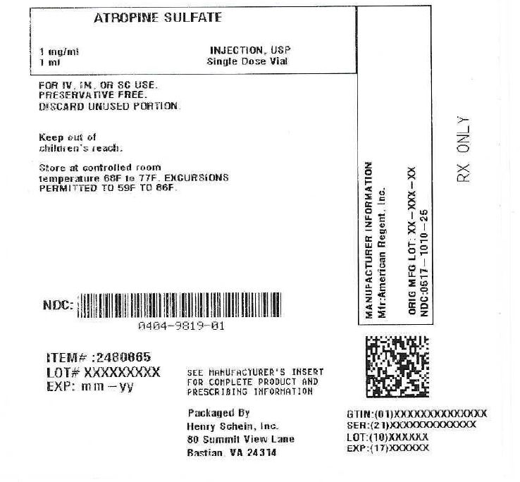 ATROPINE SULFATE injection, solution