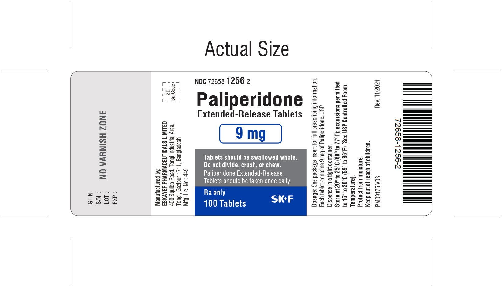 PRINCIPAL DISPLAY PANEL - 9 mg Tablet Bottle Label