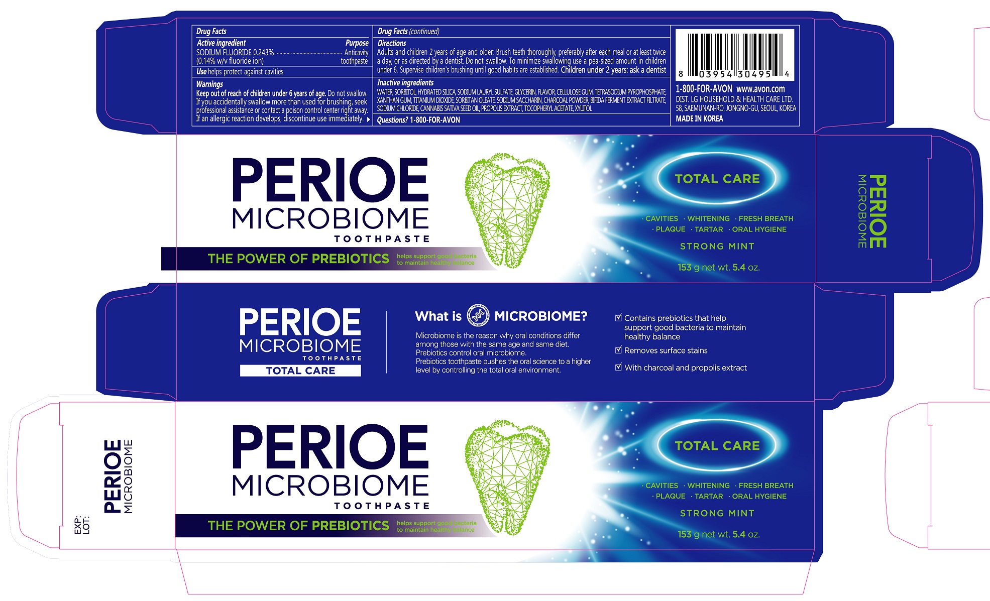 LABEL_CASE_PERIOE MICROBIOME TOTAL CARE TOOTHPASTE 153g