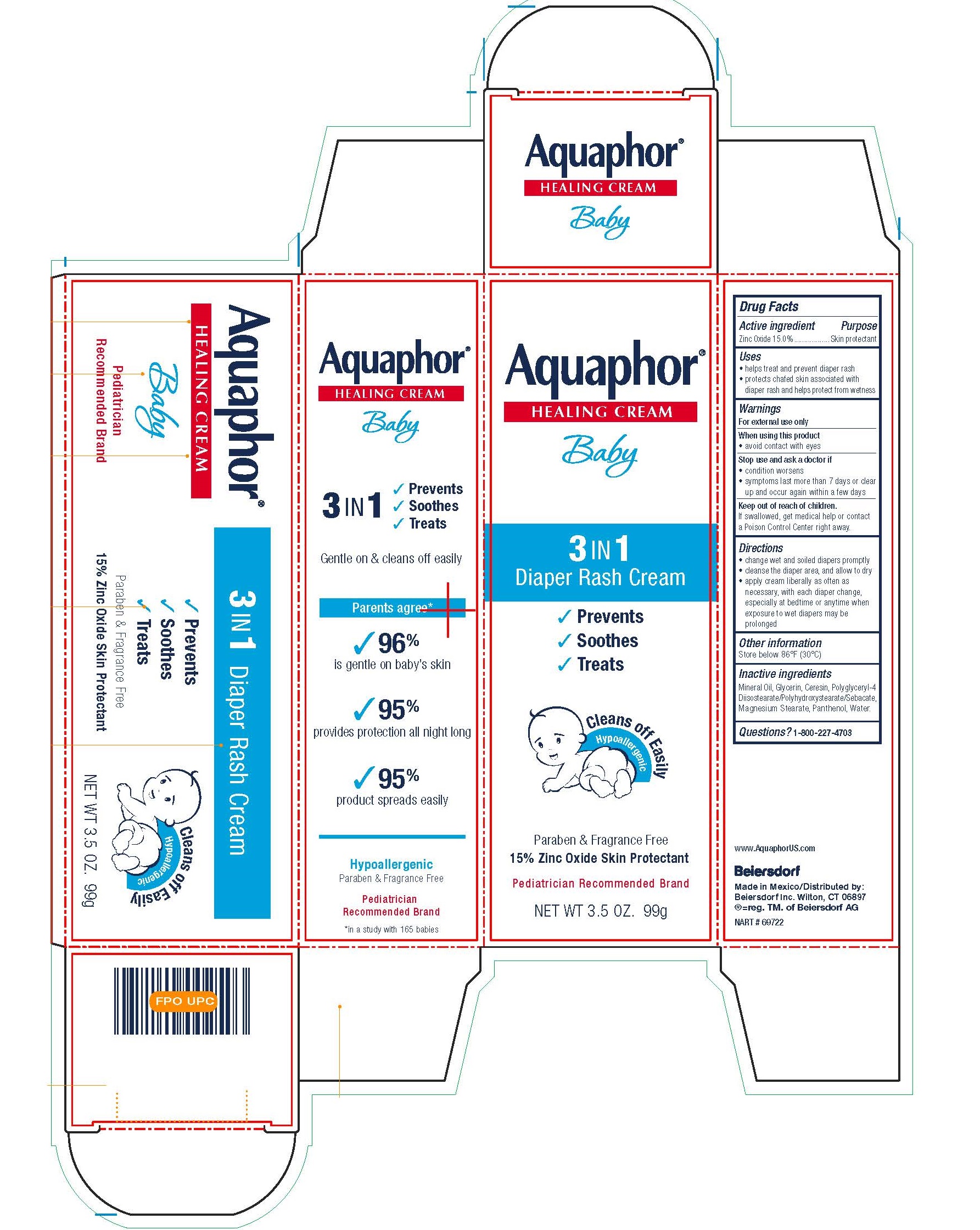 AQUAPHOR HEALING DIAPER RASH Zinc Oxide Cream