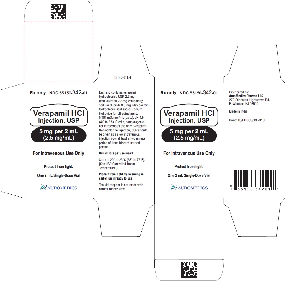 PACKAGE LABEL-PRINCIPAL DISPLAY PANEL-5 mg per 2 mL (2.5 mg/mL) – Container-Carton (1 Vial)