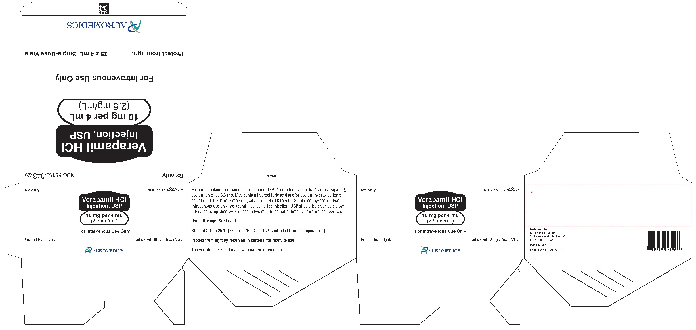 PACKAGE LABEL-PRINCIPAL DISPLAY PANEL-10 mg per 4 mL (2.5 mg/mL) – Container-Carton (25 Vials)