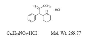 Figure 1. Methylphenidate HCl structure