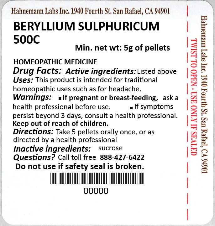 Beryllium Sulphuricum 500C 5g