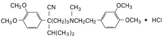 structural formula verapamil hydrochloride