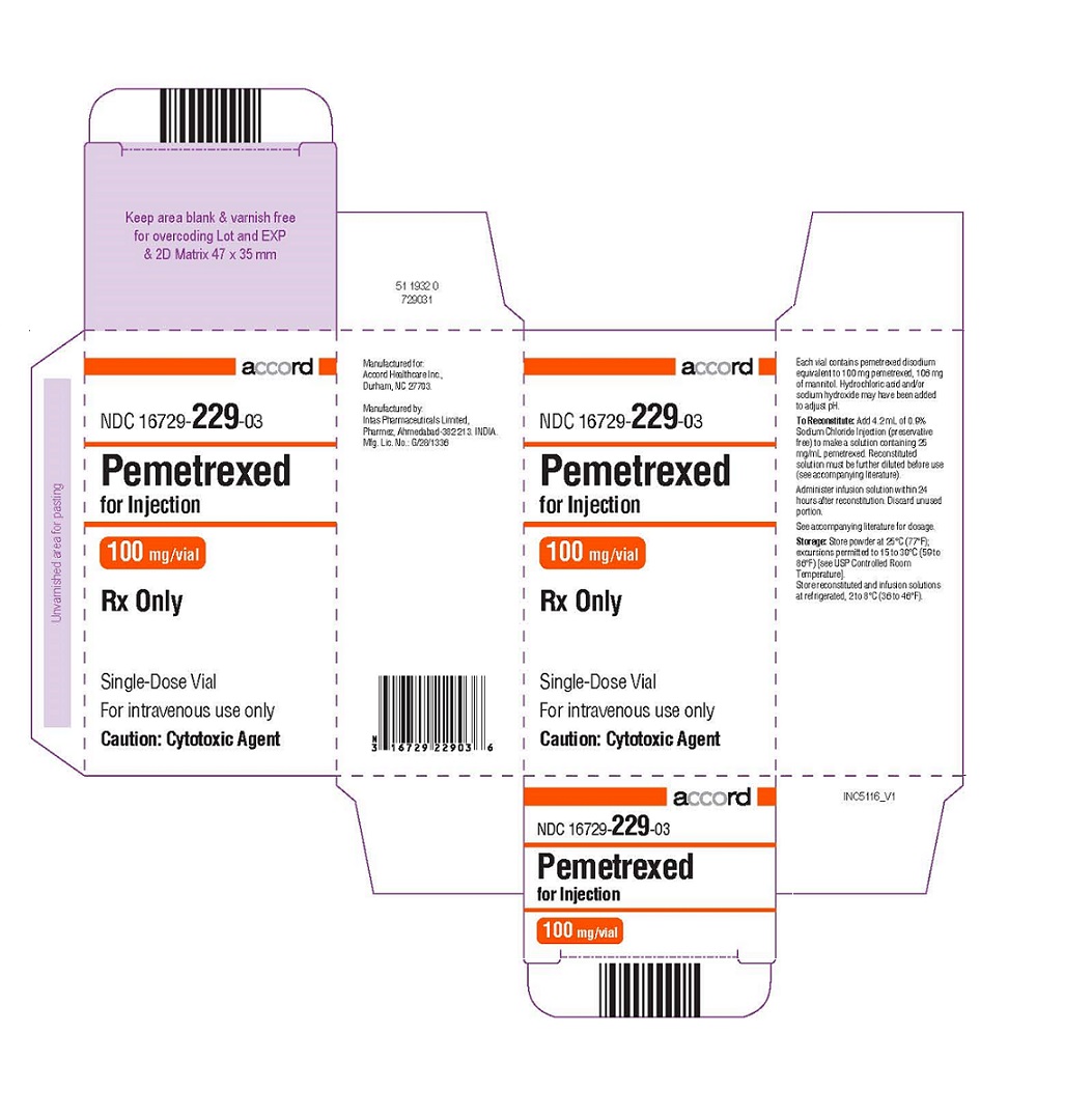 Pemetrexed for injection 100 mg/vial - Carton
