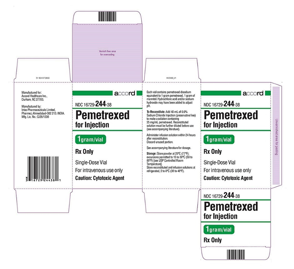 Pemetrexed for injection 1 gram/vial - Carton
