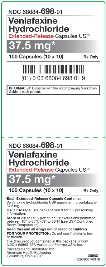 37.5 mg Venlafaxine HCl ER Capsules Carton