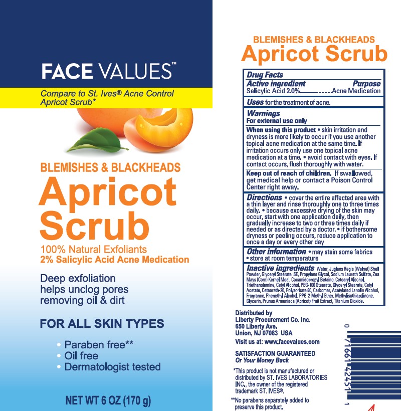 HARMON FACE VALUES BLEMISHES AND BLACKHEADS APRICOT SCRUB salicylic
