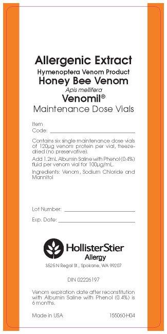 Honey Bee Venomil Diagnostic Carton Label