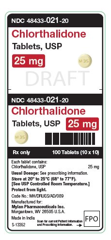 Chlorthalidone Tablets, USP 25 mg Unit Carton Label