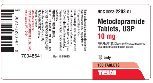 Metoclopramide Tablets USP 10 mg, 100s Label