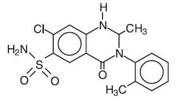 Metolazone structural formula