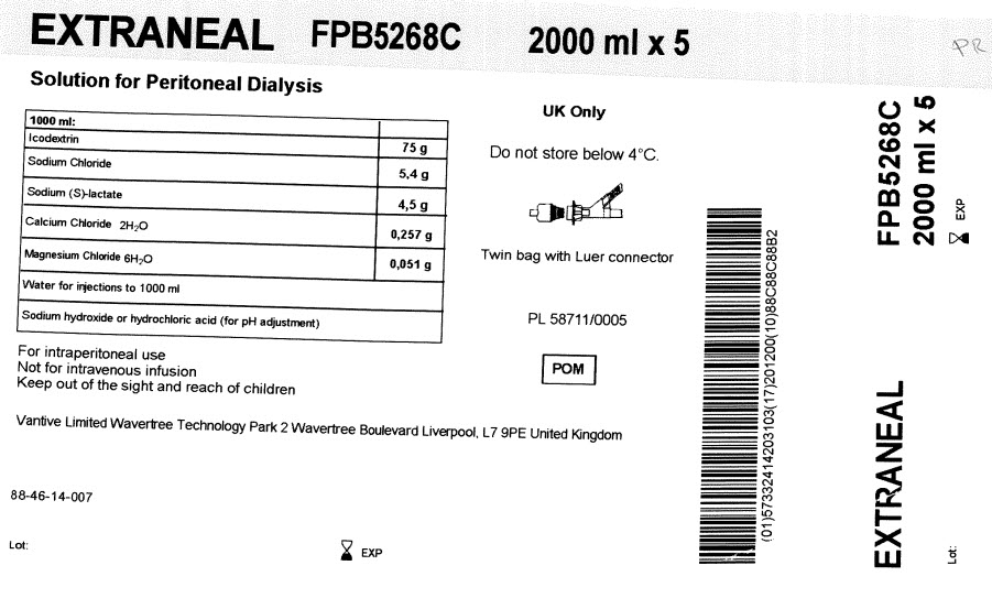 Vantive Representative Extraneal Carton Label - FPB5268C