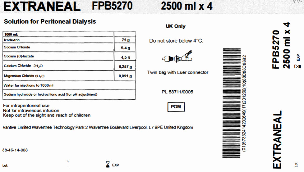 Vantive Representative Extraneal Carton Label - FPB5270