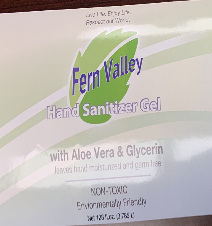 01b LBL_Fern Valley_Hand Sanitizer Gel_128oz_front