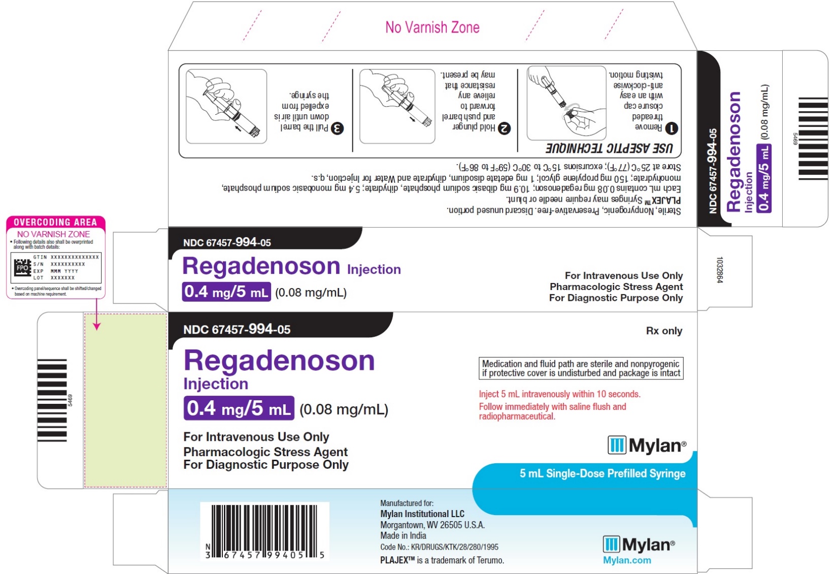 Regadenoson by Mylan Institutional LLC REGADENOSON injection