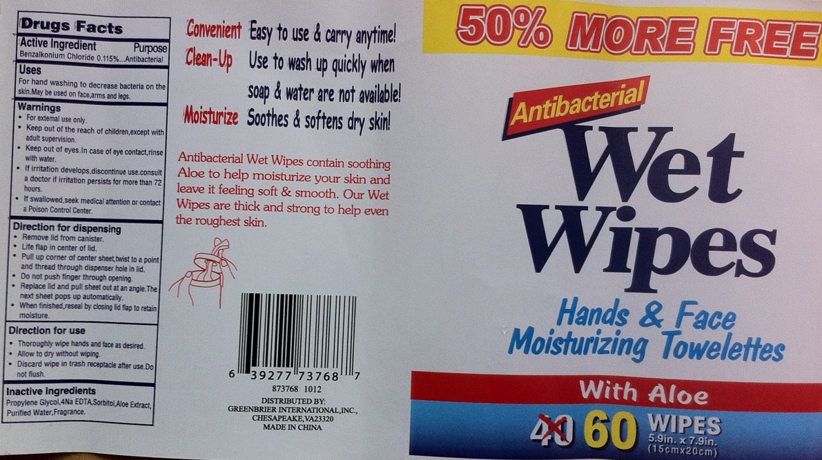 Wet Wipes Canister label