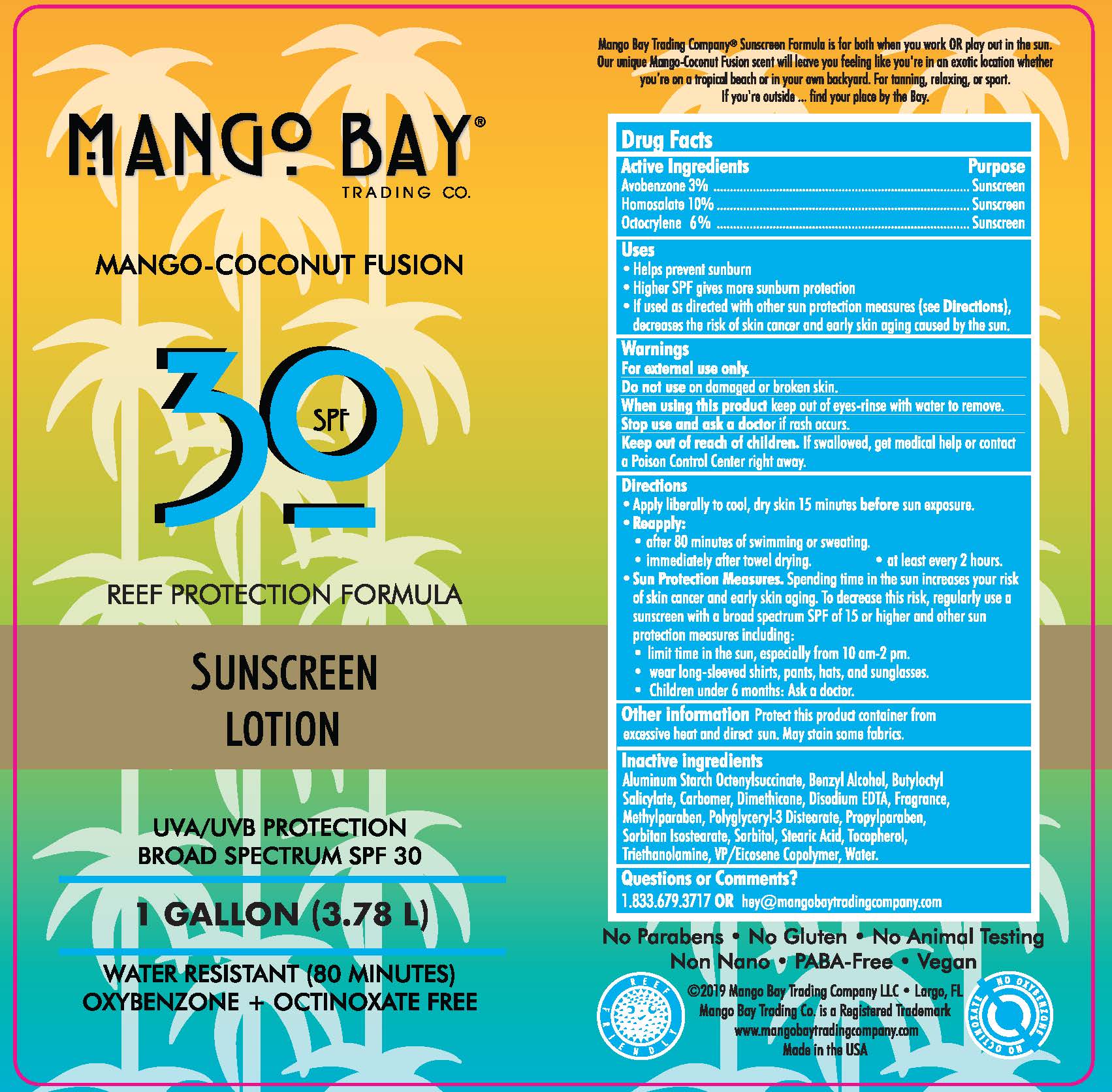 Mango Bay SPF 30 Lotion Gallon