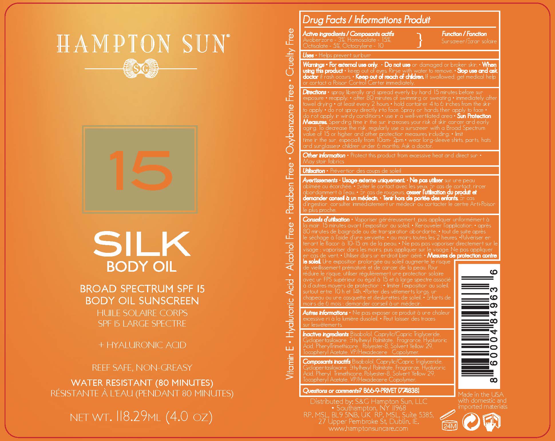Hampton Sun SPF 15 Silk