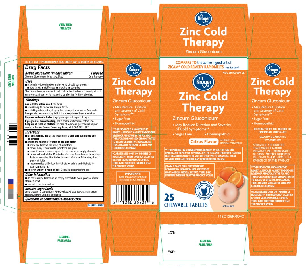 Zinc Cold Therapy Citrus Flavor 25 Chewable Tablets