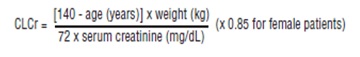 Cockcroft and Gault Equation