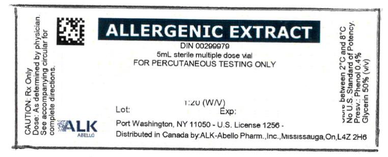 PRINCIPAL DISPLAY PANEL
ALLERGENIC EXTRACT
DIN 00299987
5mL sterile multiple dose vial
FOR PERCUTANEOUS TESTING ONLY 
