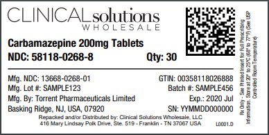 Carbamazepine 200mg tablet 30 count blister card