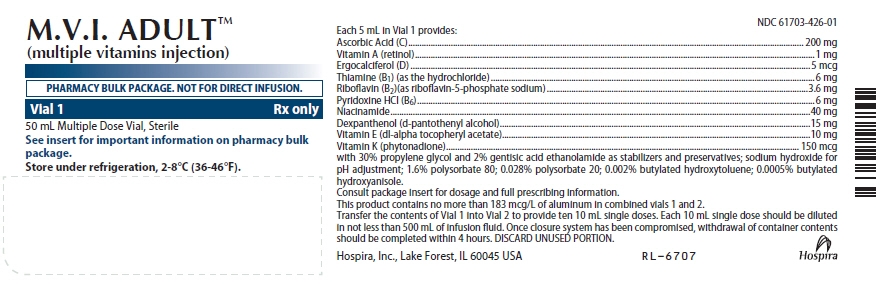 PRINCIPAL DISPLAY PANEL - 50 mL Vial Label - NDC: <a href=/NDC/61703-426-01>61703-426-01</a>