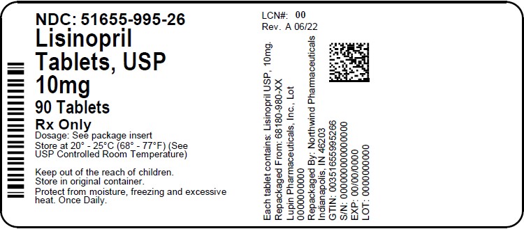 Lisinopril by Northwind Pharmaceuticals LISINOPRIL tablet