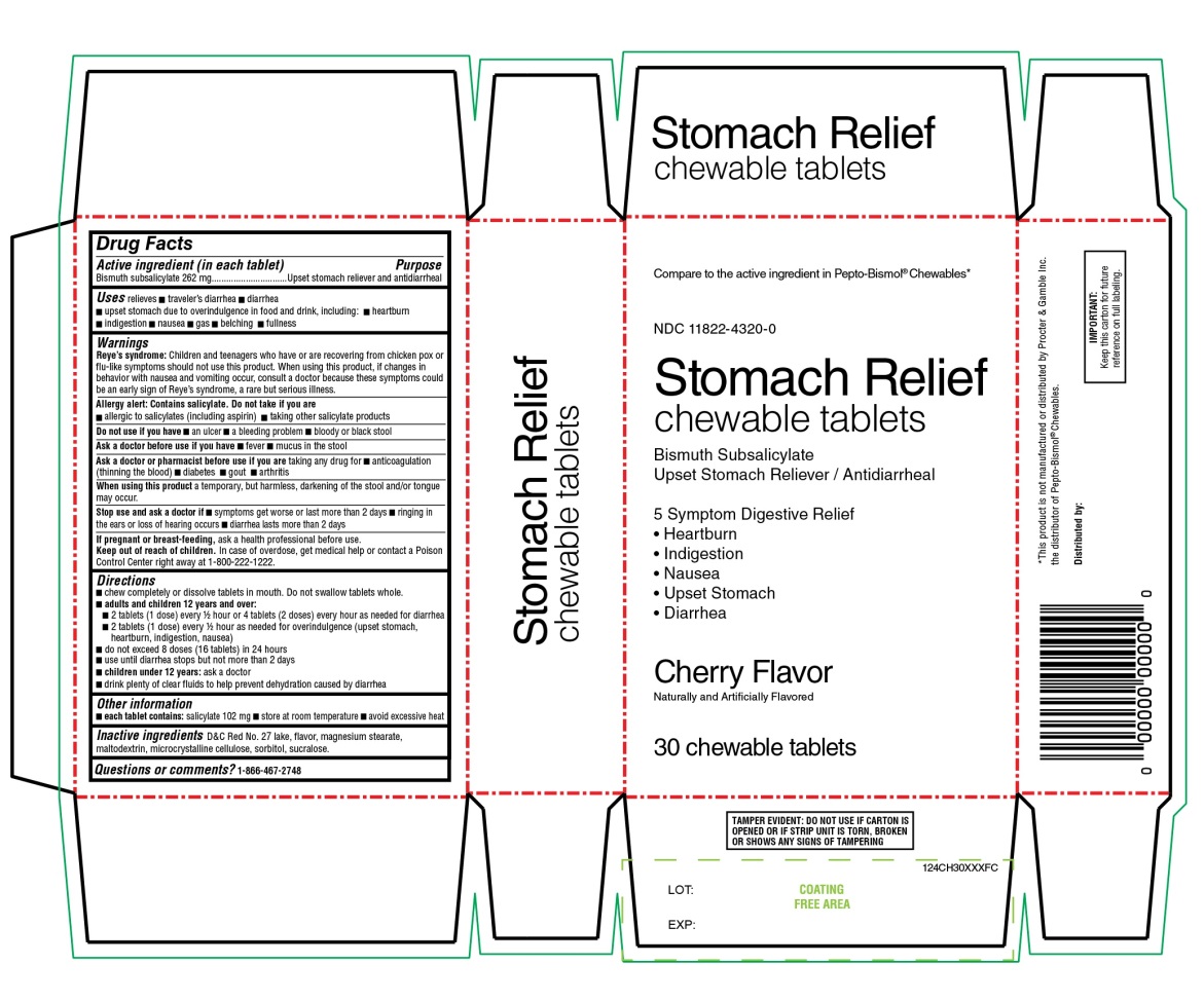 RITE AID STOMACH RELIEF- bismuth subsalicylate tablet, chewable