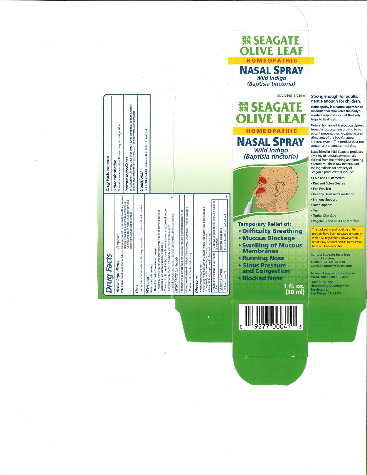 Olive Leaf Nasal Spray Carton 