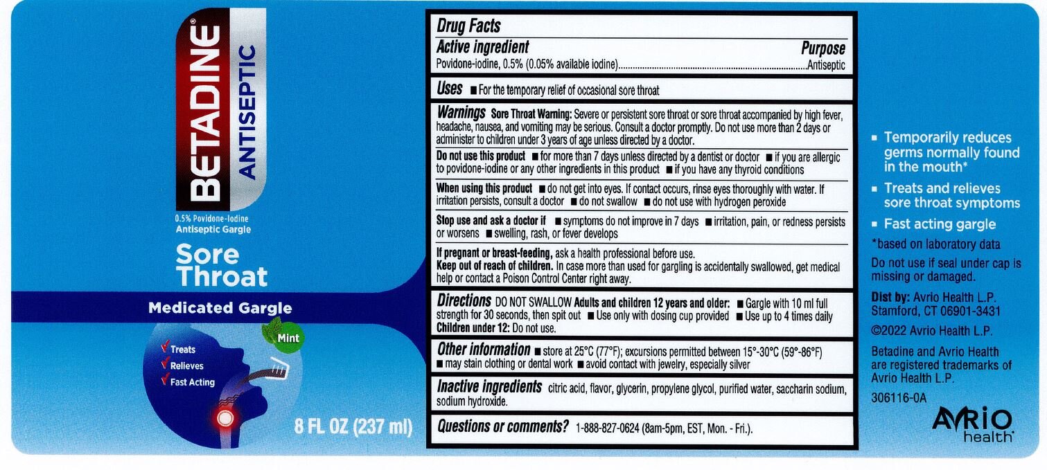 Betadine Gargle Label 12-30-22