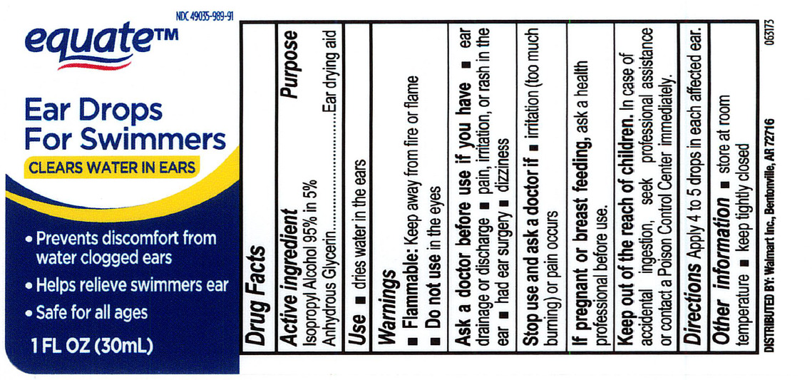 Equate Ear Drops Label