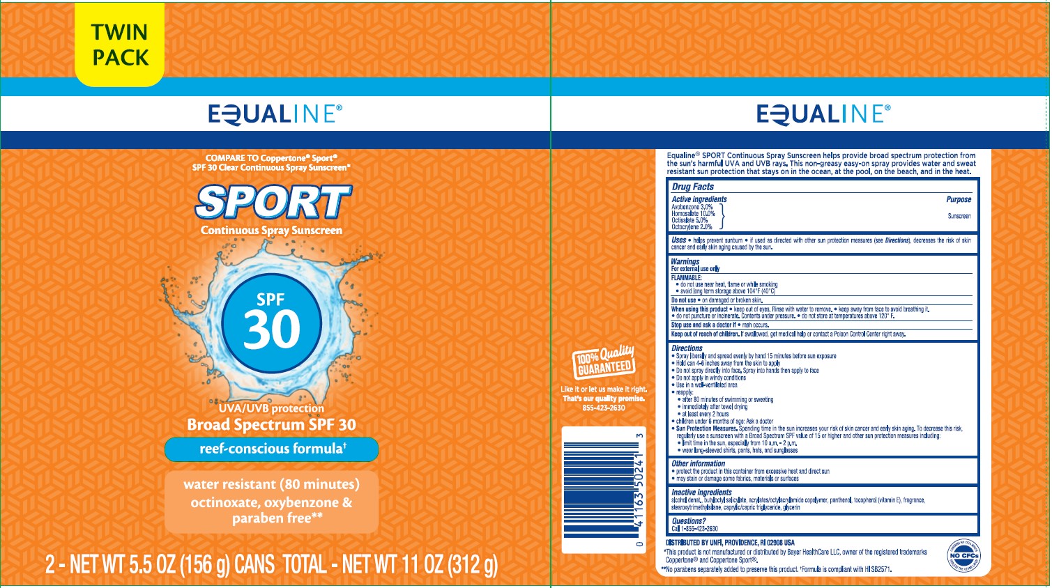 EQUALINE SPORT SUNSCREEN CONTINUOUS SPF 30- Avobenzone, Homosalate ...