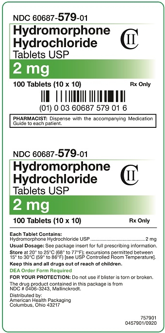 2 mg Hydromorphone HCl Tablets Carton