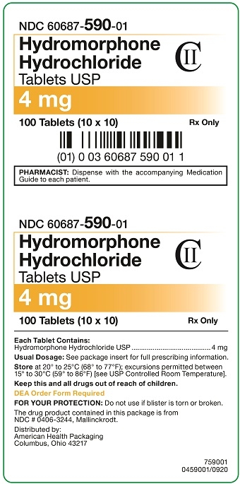 4 mg Hydromorphone HCl Tablets Carton