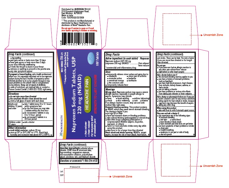 PACKAGE LABEL-PRINCIPAL DISPLAY PANEL - 220 mg (100 Tablets Carton Label)