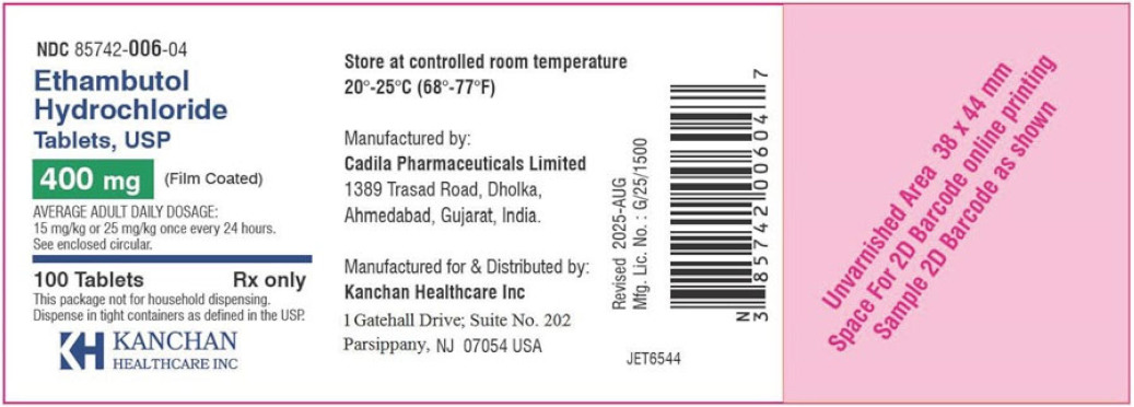 Ethambutol 400mg bottle