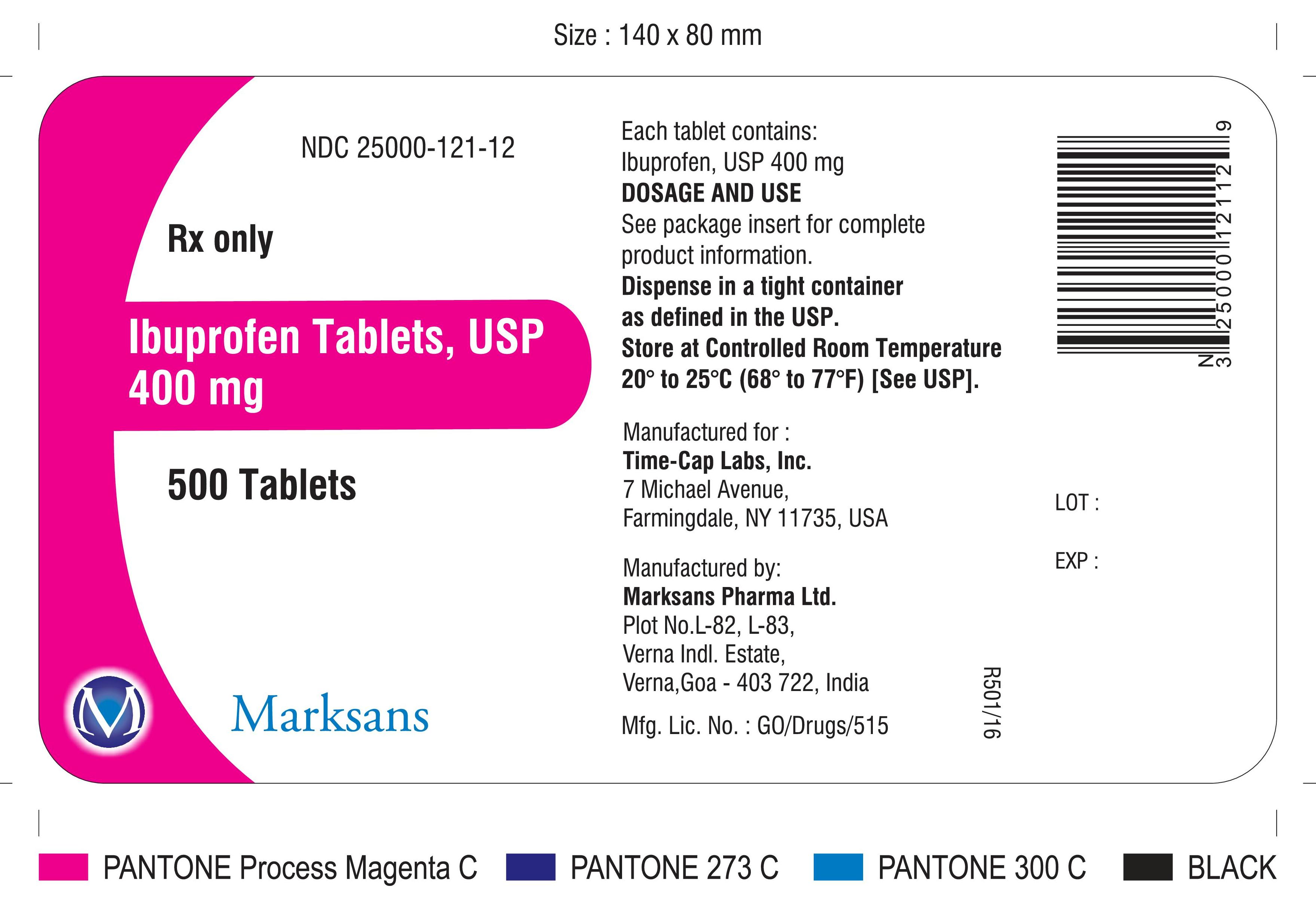 Ibuprofen By Marksans Pharma Limited Ibuprofen Tablet