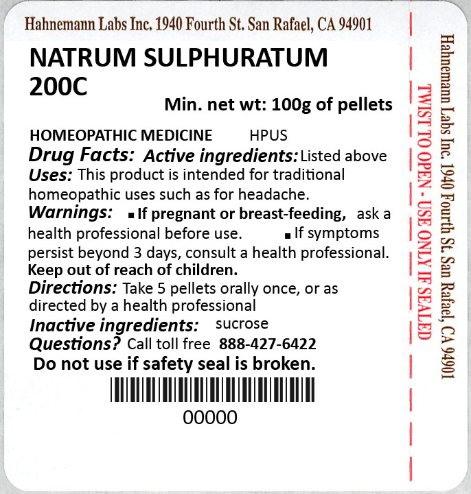 Natrum Sulphuratum 200C 100g
