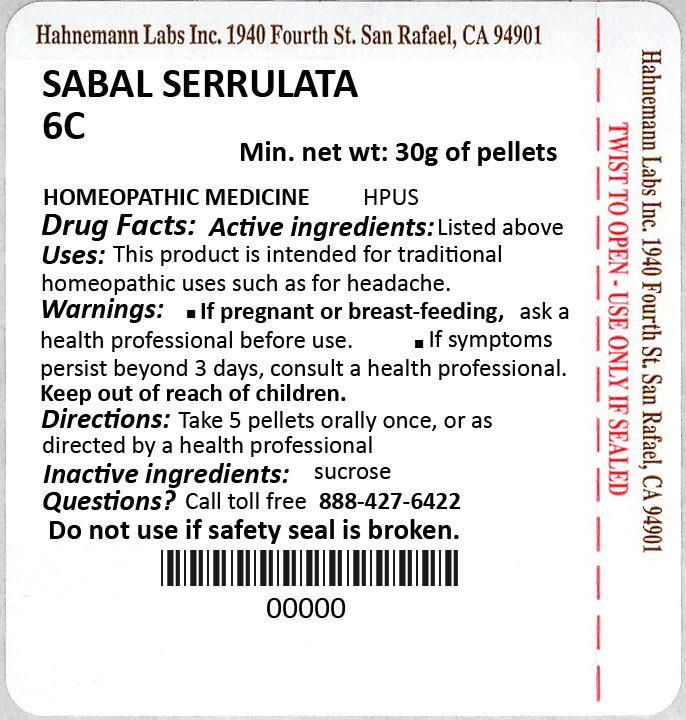 Sabal Serrulata 6C 30g