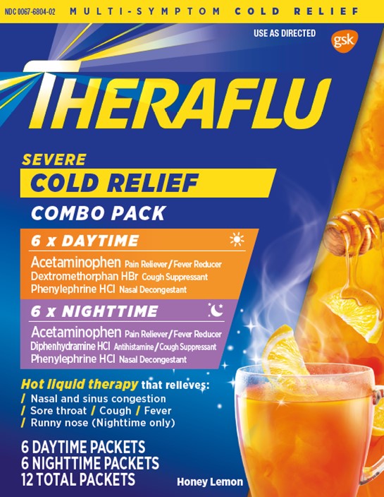 Theraflu Severe Cold Relief Comb Pack 12 total packets