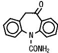 Oxcarbazepine structural formula.