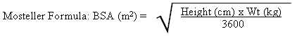 Mosteller Formula