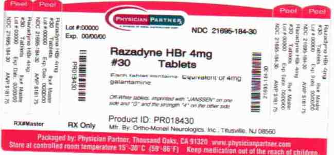 Razadyne HBr 4mg