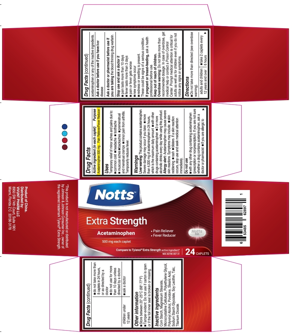Label Notts Extra Strenght 500 mg x 24 caplets - 01