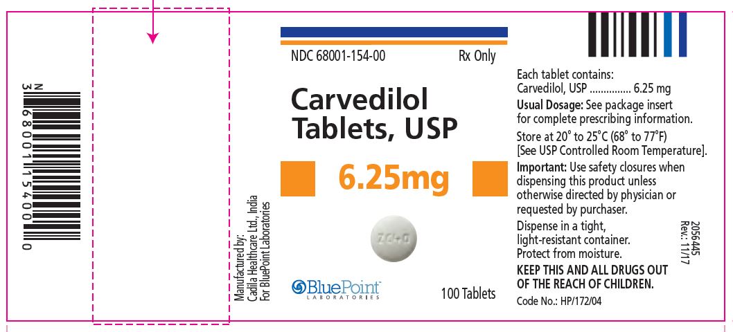 Carvedilol Tablets 6.25mg 100 tablets Rev 1117
